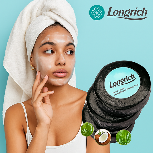 Savon Longrich au Charbon de Bambou – Nettoyage & Éclat Naturel